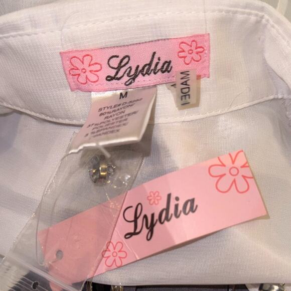 White and Grey Buttoned Top - Picture 5 of 5